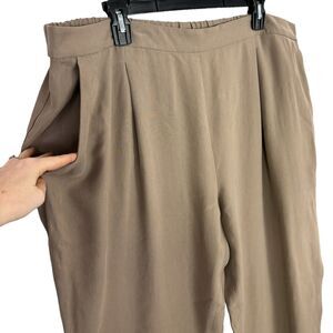 Halogen Tan Relaxed Fit Pants Women's XXL Pull On Waist High Rise
